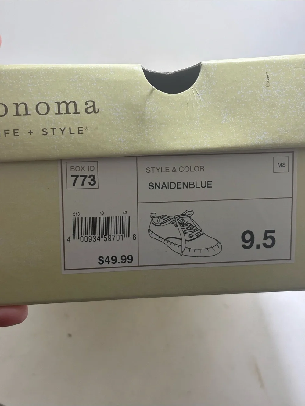 NWT Sonoma Life + Style Snaiden Blue Canvas Sneakers Espadrille Women’s  Sz 9.5